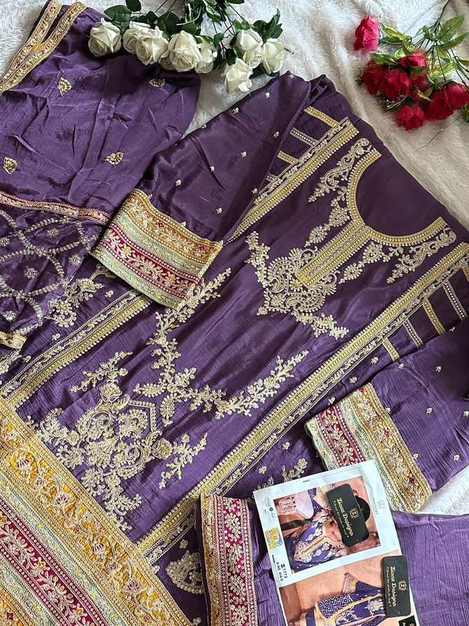 418 B To D By Ziaaz Heavy Chinon Embroidery Pakistani Suits Wholesalers In Delhi